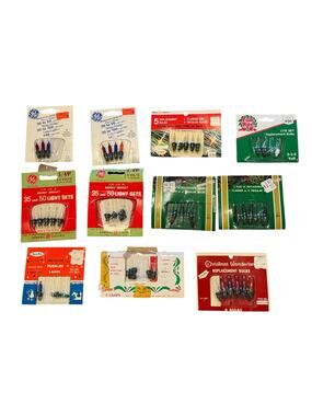 Vintage Lot Midget Mini Christmas Light Replacement Bulbs 2.5-3.5V